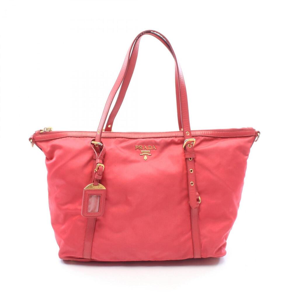 Prada PRADA Tote Bag Handbag Nylon Leather Women's Pink BR4253